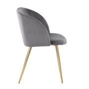 Pair of Lumi Source Fran contemporary elegant design chairs in a set, showcasing sleek modern style and comfortable seating.