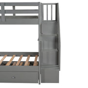 Stairway Bunk Bed With Storage And Guard Rail For Bedroom - R&R Furniture Gallery (Fountain Valley, CA)