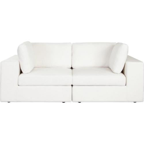 Muse 2PC Modular Sofa in Mist White Performance Fabric