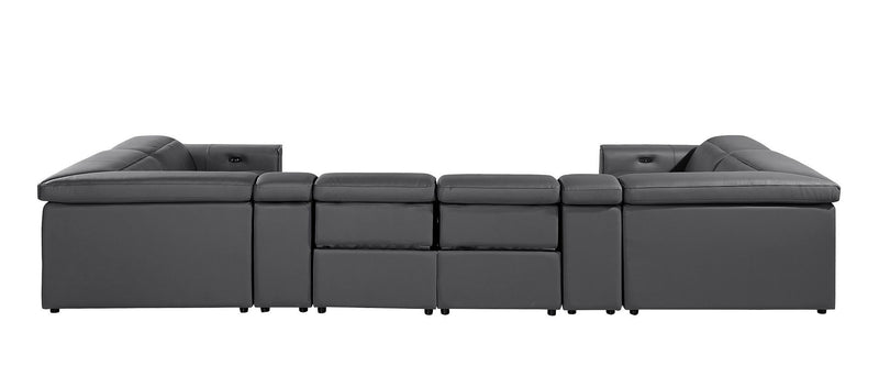 1224 - 8-Piece U-Shaped Sectional Sofa In With 4 Power Recliners & Power Headrest