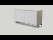 Liam - Console Cabinet - Blue Marble Print & Chrome - R&R Furniture Gallery (Fountain Valley, CA)