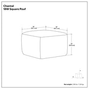 Chantal - Round Pouf - White - R&R Furniture Gallery (Fountain Valley, CA)