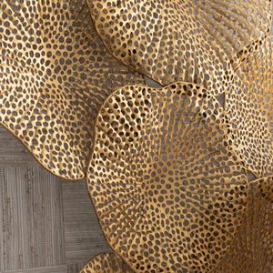 Uttermost Ripley metal wall art, modern wall decor featuring intricate geometric design in a sleek metal finish.