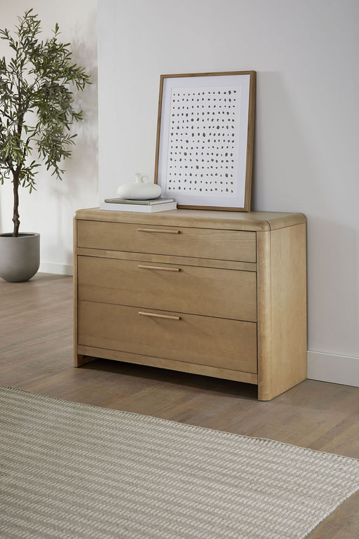 Furano Three Drawer Ash Wood Bachelor Chest in Ginger - R&R Furniture Gallery (Fountain Valley, CA)