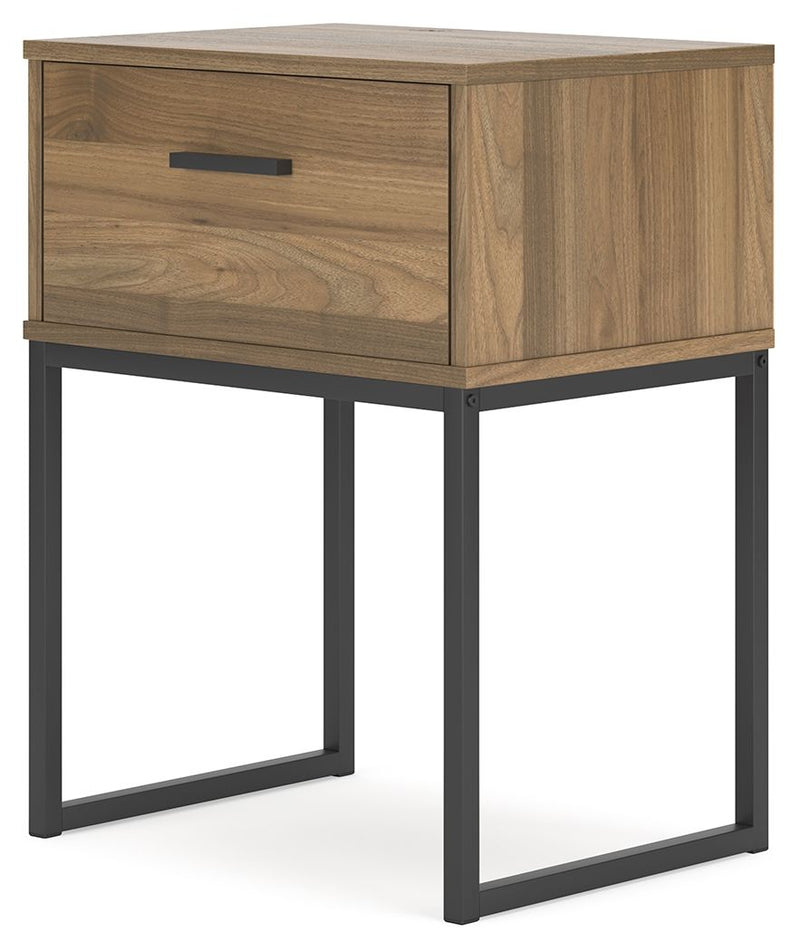 Deanlow - One Drawer Night Stand - Honey - R&R Furniture Gallery (Fountain Valley, CA)