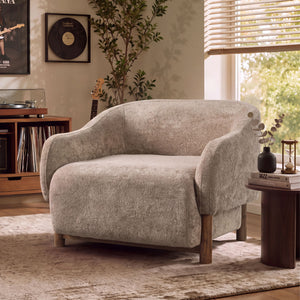 Modern Accent Chair With Recessed Arms And Tight Back