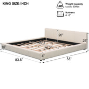 Stylish Upholstered Bed With Birch Wood Frame - R&R Furniture Gallery (Fountain Valley, CA)