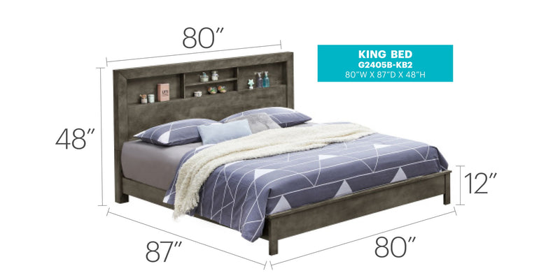 Bed With Transitional Design Stylish - R&R Furniture Gallery (Fountain Valley, CA)