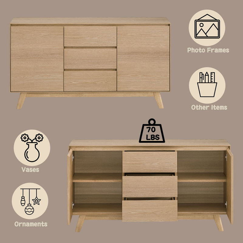 Kasem - Server - Oak - R&R Furniture Gallery (Fountain Valley, CA)
