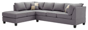 Glory Furniture Malone Comfort Sectional sofa with plush cushions and neutral fabric, perfect for a modern living room setting.