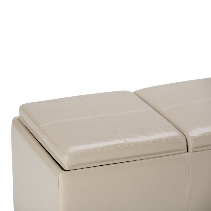 Avalon - Upholstered Storage Ottoman - R&R Furniture Gallery (Fountain Valley, CA)