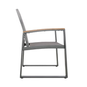 Aresha - Metal Outdoor Dining Armchair (Set of 2) - Gray - R&R Furniture Gallery (Fountain Valley, CA)