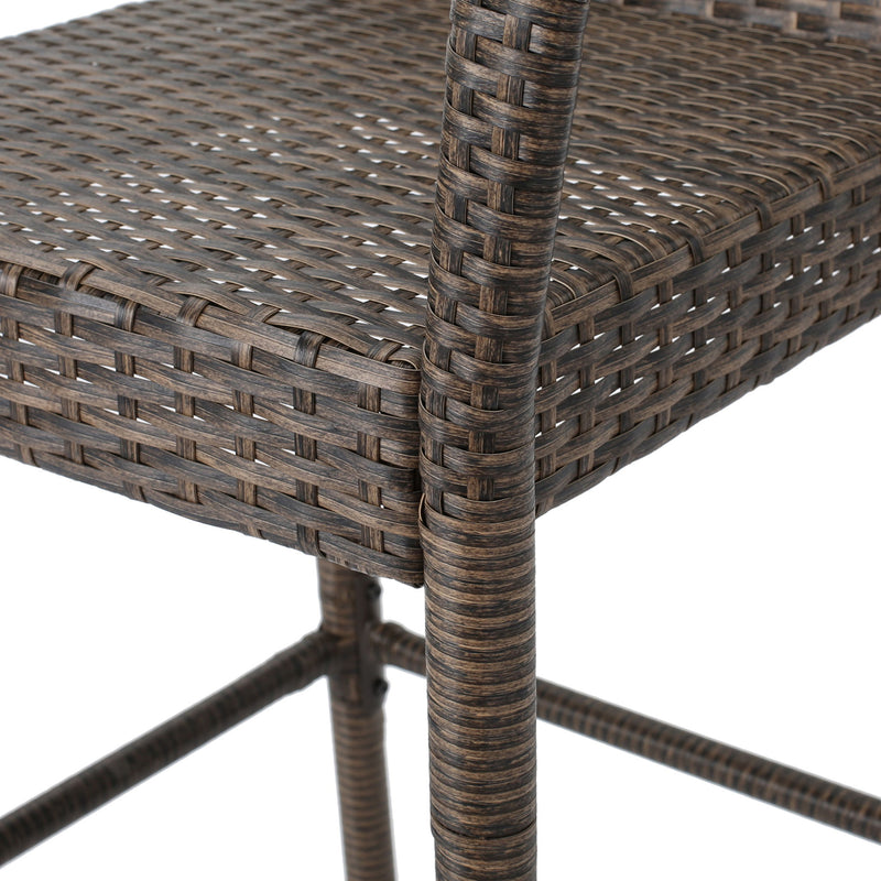 Outdoor Wicker Barstools With Rattan And Iron Frame - R&R Furniture Gallery (Fountain Valley, CA)