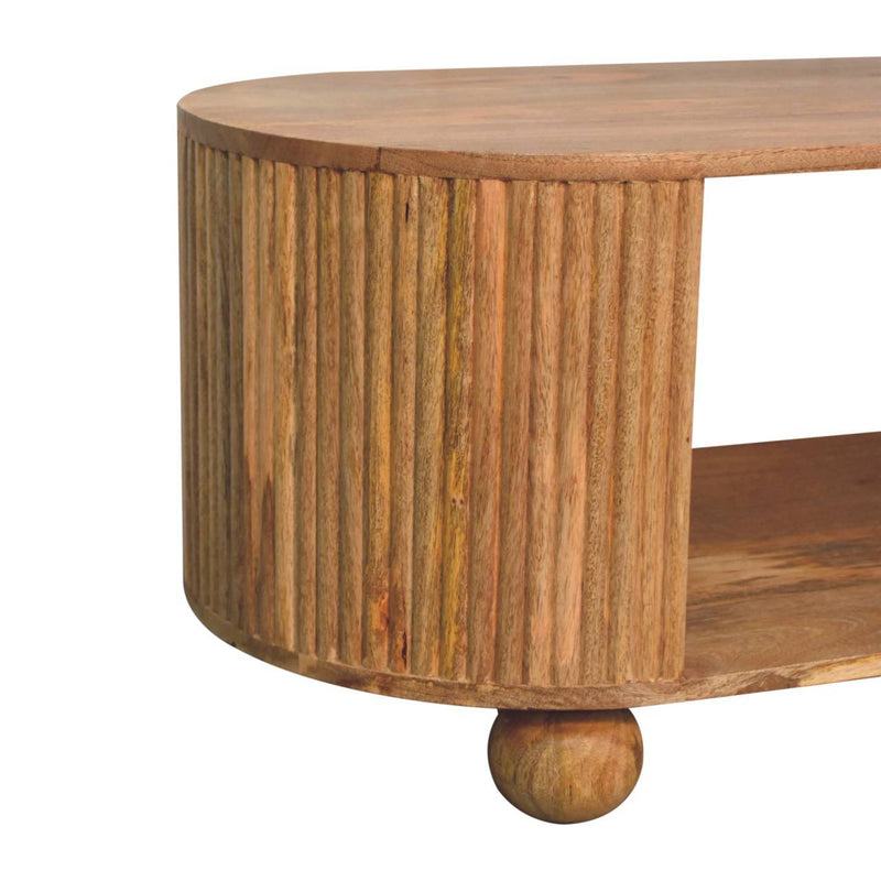 Soba - Ball Open Coffee Table - Oak - R&R Furniture Gallery (Fountain Valley, CA)