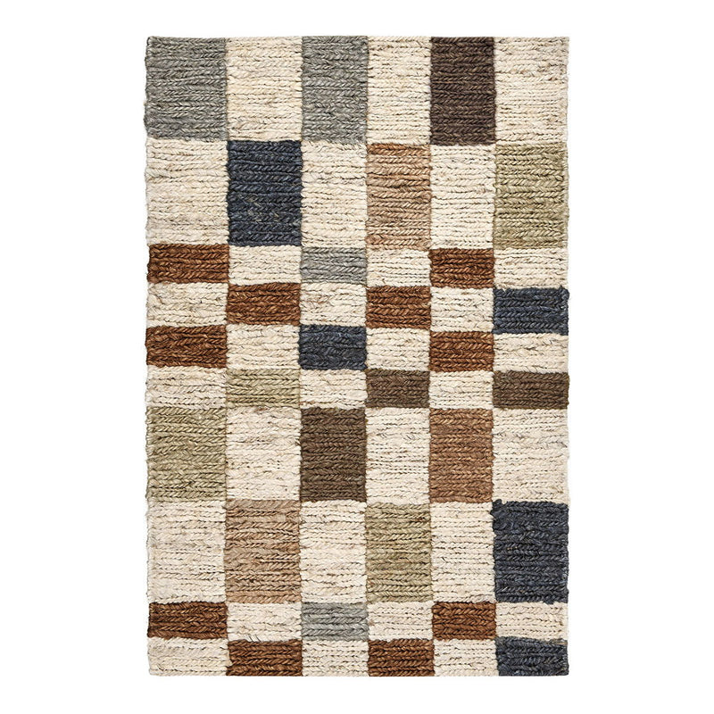 Soumak - 2' x 3' Jute Check Area Rug - Check Natural Multi - R&R Furniture Gallery (Fountain Valley, CA)