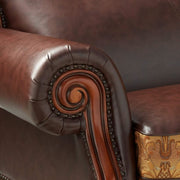 Dresden - Sofa - Bone PU & Gold Patina - R&R Furniture Gallery (Fountain Valley, CA)