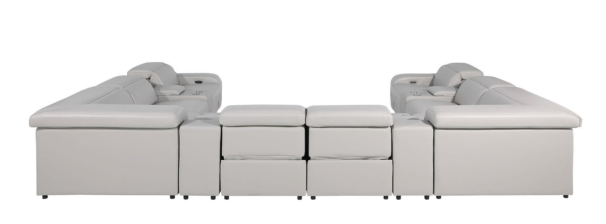 1116 - 12-Piece U-Shaped Sectional Sofa In With 4 Power Recliners & Power Headrests