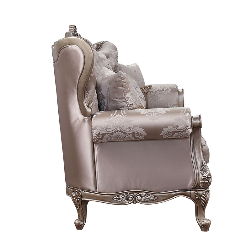 Jayceon - Sofa With 5 Pillows - Fabric & Champagne - R&R Furniture Gallery (Fountain Valley, CA)
