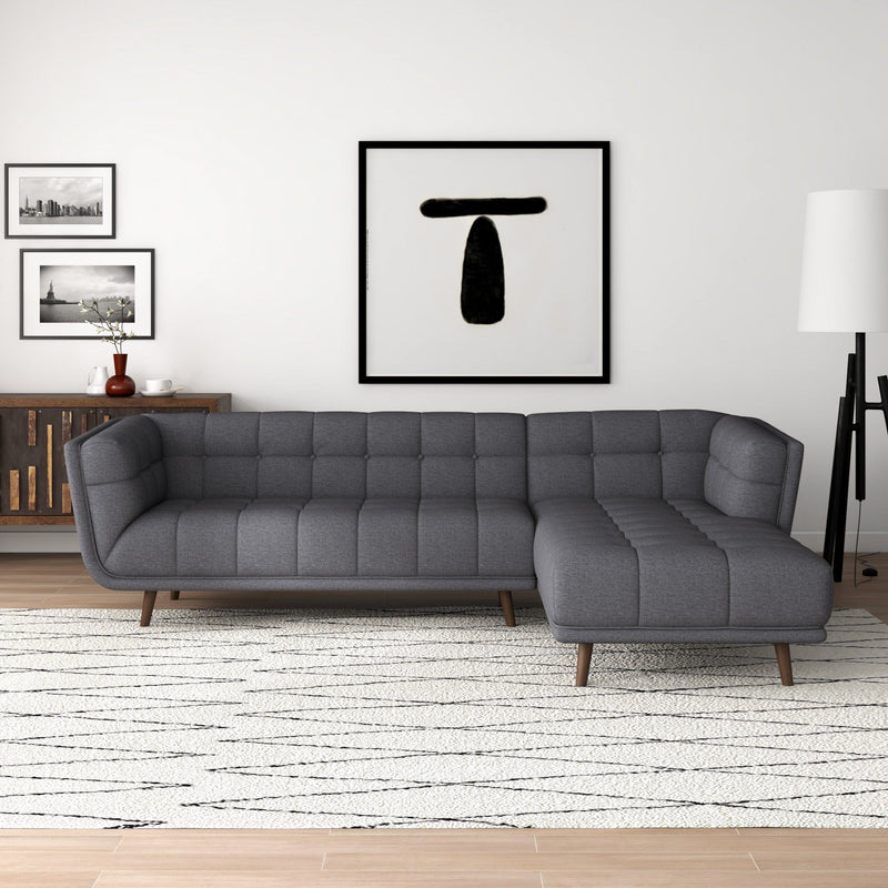 Addison - L Shape Sectional Sofa Tufted - R&R Furniture Gallery (Fountain Valley, CA)
