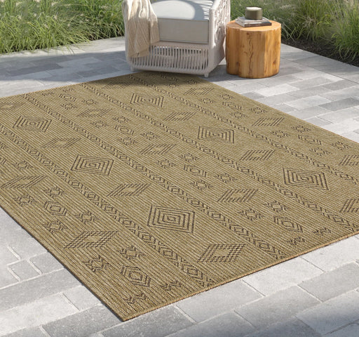 Earth - 7'10" X 10'3" Indoor, Outdoor Area Rug - Natural, Mocha - R&R Furniture Gallery (Fountain Valley, CA)