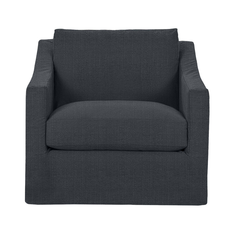 Classic Home Kipton swivel chair with a modern design, featuring a cushioned seat and a sturdy base in the image.