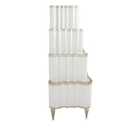 London Place - 6-Drawer Tiered Chest - Creamy Pearl - R&R Furniture Gallery (Fountain Valley, CA)