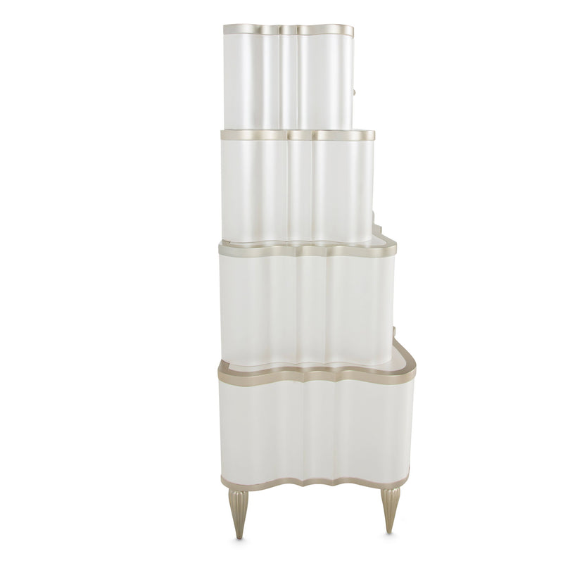 London Place - 6-Drawer Tiered Chest - Creamy Pearl - R&R Furniture Gallery (Fountain Valley, CA)