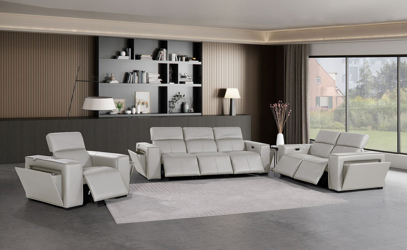 1224 - 6-Piece Modular Power Reclining Sofa, Loveseat & Chair Set In With 6 Power Recliners & Power Headrests