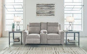 Barnsana - Dbl Power Reclining Loveseat With Console - R&R Furniture Gallery (Fountain Valley, CA)