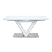 Gallegos - Dining Table With Leaf - White High Gloss - R&R Furniture Gallery (Fountain Valley, CA)