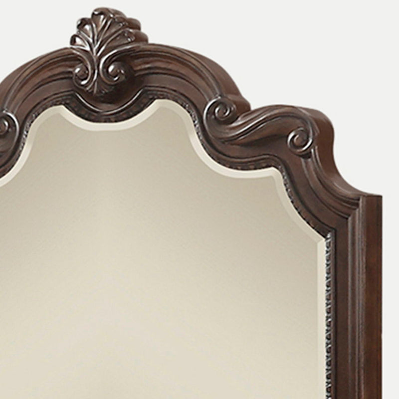 Ornate Mirror - Mahogany - R&R Furniture Gallery (Fountain Valley, CA)