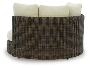 Kimora - Swivel Lounge Chair With Cushion - Beige / Dark Brown - R&R Furniture Gallery (Fountain Valley, CA)