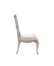Esteban - Side Chair (Set of 2) - Ivory Velvet & Antique Champagne - R&R Furniture Gallery (Fountain Valley, CA)