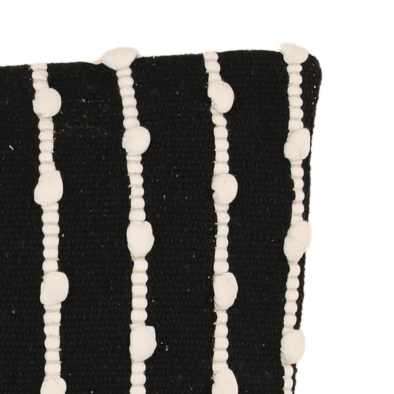 Ernest - Pillow With Filler - Black And Ivory