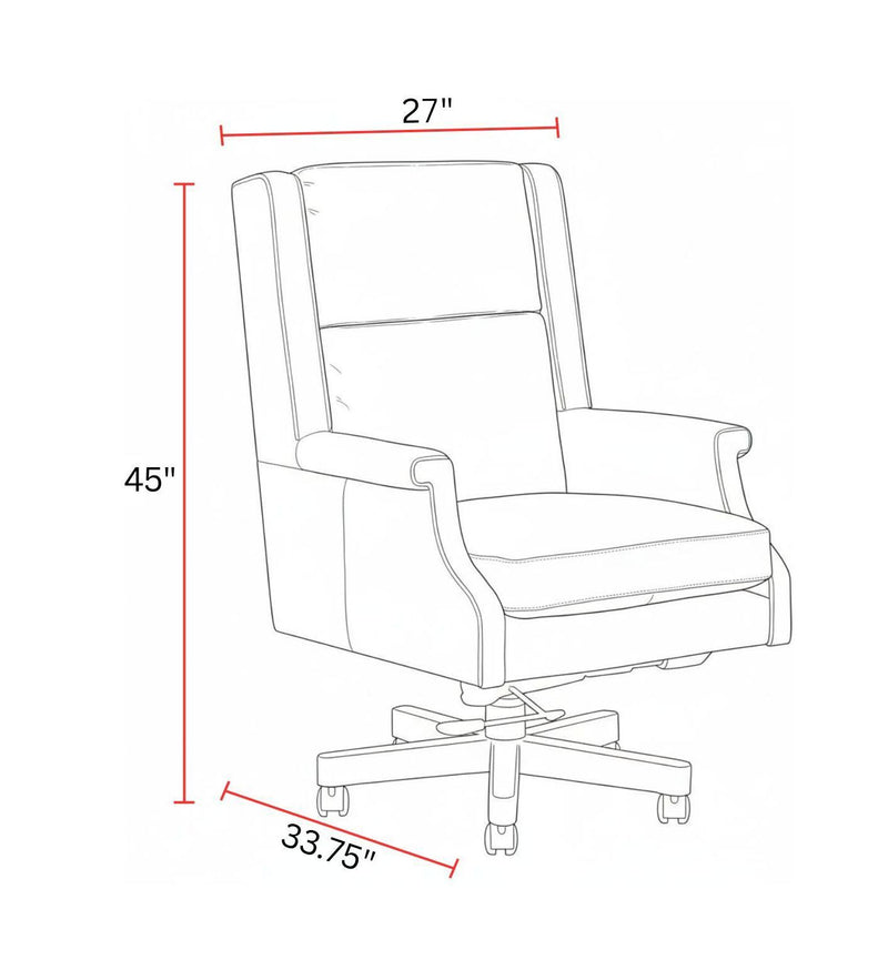 Dc132 - Leather Desk Chair