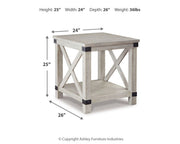 Carynhurst - Rectangular End Table - Whitewash - R&R Furniture Gallery (Fountain Valley, CA)