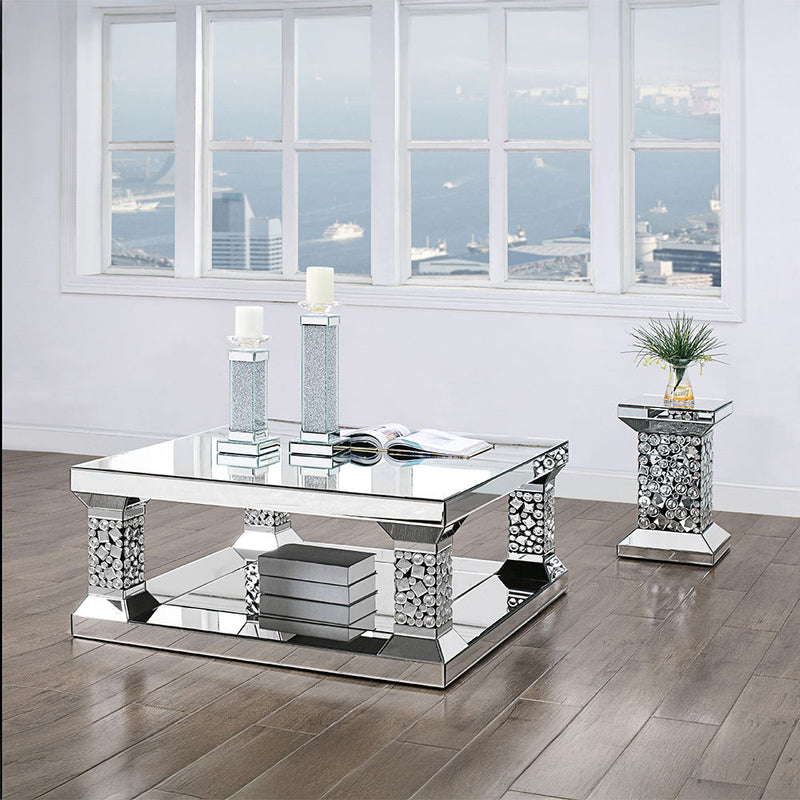 Kachina - Coffee Table - Mirrored & Faux Gems - R&R Furniture Gallery (Fountain Valley, CA)
