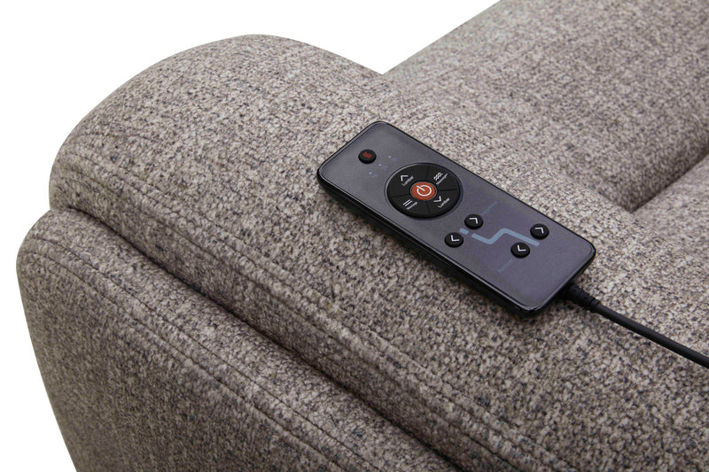 Penfield - Power Zero G Console Loveseat With Heat, Massage & Speaker P3 - Frappe - R&R Furniture Gallery (Fountain Valley, CA)