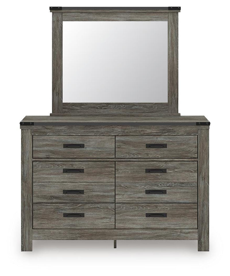 Signature Design by Ashley six-drawer dresser with sleek wood finish and modern hardware, showcasing ample storage space.