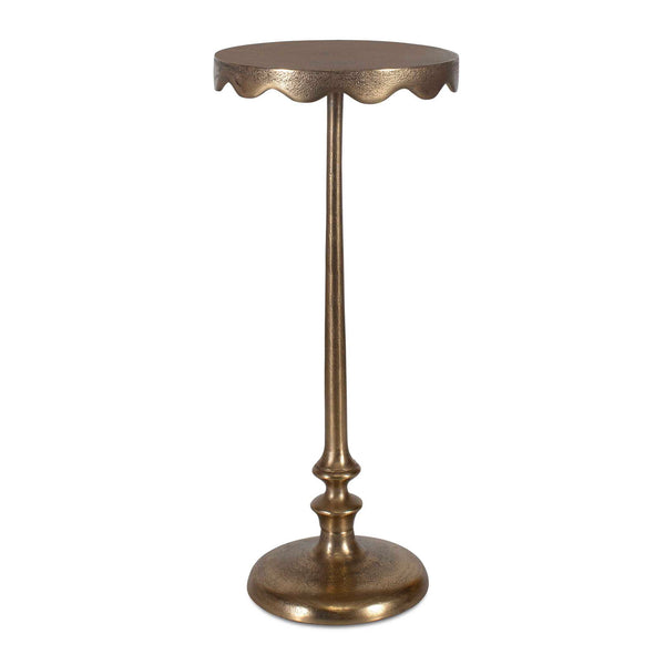 Aluminum Accent Table - Antique Brass