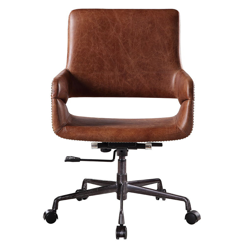 Kamau - Office Chair - Vintage Cocoa Top Grain Leather - R&R Furniture Gallery (Fountain Valley, CA)