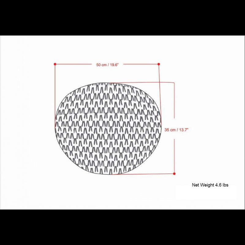 Nisi - Round Knitted Outdoor / Indoor Pouf - Light Gray - R&R Furniture Gallery (Fountain Valley, CA)