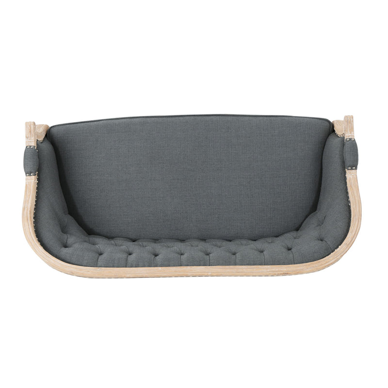 French Country Chesterfield Style Tufted Loveseat - R&R Furniture Gallery (Fountain Valley, CA)