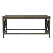 Cross Metal Coffee Table - Pewter - R&R Furniture Gallery (Fountain Valley, CA)