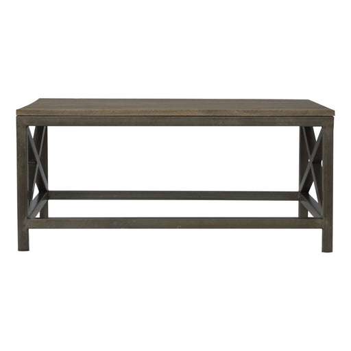 Cross Metal Coffee Table - Pewter - R&R Furniture Gallery (Fountain Valley, CA)