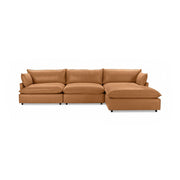 Classic Home Caplan modular sectional sofa with plush cushions and fabric upholstery, designed for versatile seating arrangements.