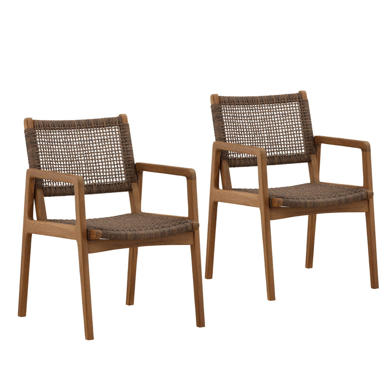 Camilla - Outdoor Dining Chair (Set of 2) - Light Brown
