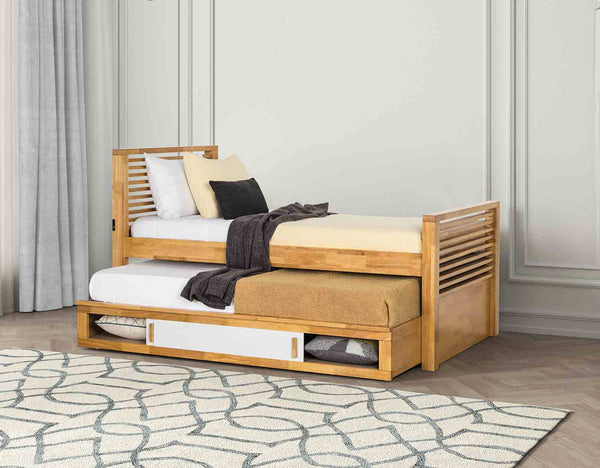 Dayville - Twin Captain Bed w/ Trundle, Light Oak