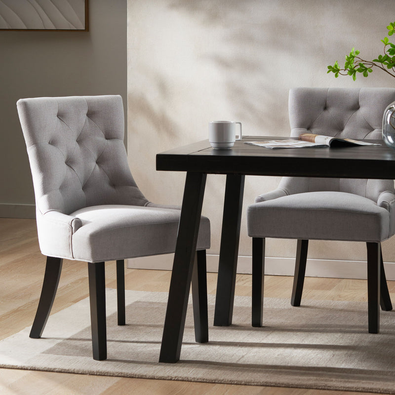 Contemporary Cheney Dining Chair Set With Tufted Design - R&R Furniture Gallery (Fountain Valley, CA)