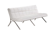 Antimony Mid-Century White Leatherette Sofa Set — view 2